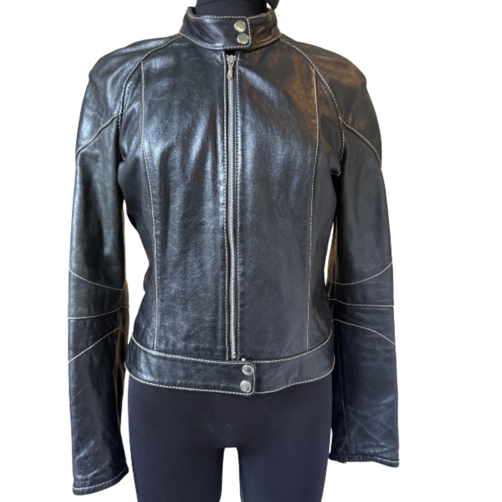 Leather Jacket - Black - Edgy - Unisex